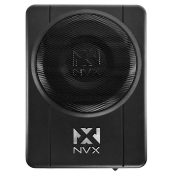 NVX 50W RMS Amplified and Loaded 8" Under Seat Quick Bass Universal 
Subwoofer System with Ported Enclosure