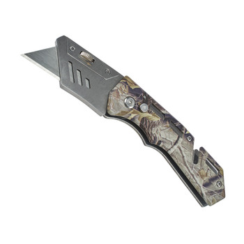 NVX Gray Camo Handle Stainless Steel Utility Knife NVX Gray Camo Handle Stainless Steel Utility Knife