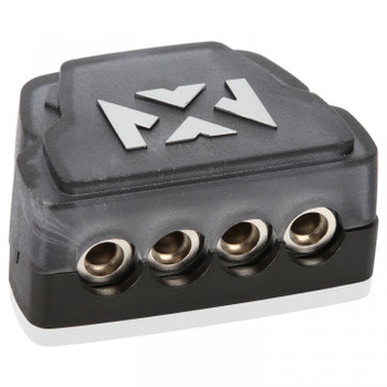 NVX Universal Distribution Block With One 1/0 - 4 Gauge Input and Four 
4 - 8 Gauge Outputs NVX Universal Distribution Block With One 1/0 - 4 Gauge Input and Four 
4 - 8 Gauge Outputs