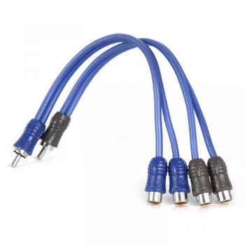 NVX N-Series 2-pack of 1 Male to 2 Female Y-Adapter RCA Audio Interconnect Cables NVX N-Series 2-pack of 1 Male to 2 Female Y-Adapter RCA Audio Interconnect Cables