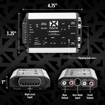 NVX 2 inputs / 4 outputs High Voltage Active Line Output Converter 
with Impedance Matching and Remote Level Control NVX 2 inputs / 4 outputs High Voltage Active Line Output Converter 
with Impedance Matching and Remote Level Control