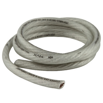 NVX 5 ft. of Frosted White True Spec 4-Gauge Power/Ground Wire NVX 5 ft. of Frosted White True Spec 4-Gauge Power/Ground Wire