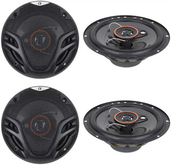 Alphasonik AS26 6.5 inch 3-Way Car Audio Full Range Coaxial Speakers with Grills (2 Pairs) | APH-AS265P | in Speakers | Brand Alphasonik Alphasonik AS26 6.5 inch 3-Way Car Audio Full Range Coaxial Speakers with Grills (2 Pairs) | APH-AS265P | in Speakers | Brand Alphasonik