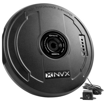 NVX QBSTA 900W Peak (300W RMS) 11" Quick Bass Spare Tire Amplified Subwoofer System with Remote Bass Level Control | NVX-QBSTA | in Subwoofers | Brand NVX Audio NVX QBSTA 900W Peak (300W RMS) 11" Quick Bass Spare Tire Amplified Subwoofer System with Remote Bass Level Control | NVX-QBSTA | in Subwoofers | Brand NVX Audio
