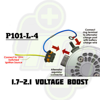 P101-L-4 Voltage boost harness for GM 4 pin regulators for a 2 volt increase for Lithium or 14-volt AGM batteries | P101-L-4 | in Voltage Control | Brand Mechman P101-L-4 Voltage boost harness for GM 4 pin regulators for a 2 volt increase for Lithium or 14-volt AGM batteries | P101-L-4 | in Voltage Control | Brand Mechman