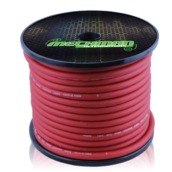Mechman 8 AWG Red OFC pure copper power cable - 150ft Spool | MECHMAN-8AWG-RED-150FT | in Electrical | Brand Mechman Mechman 8 AWG Red OFC pure copper power cable - 150ft Spool | MECHMAN-8AWG-RED-150FT | in Electrical | Brand Mechman