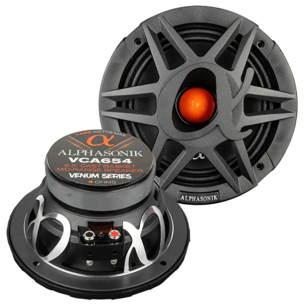 Alphsonik VCA VENUM PRO Series 6.5" Mid-Range Speaker 4 Ohm (Sold as a Pair) | APH-VCA65 | in Speakers | Brand Alphasonik