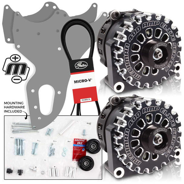 Mechman 800 Amp Black Dual Alternator Kit for 1999 - 2004 GM Trucks | D201 | in Dual Alternator Kits | Brand Mechman