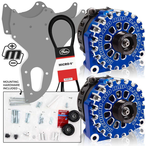 Mechman 800 Amp Dark Blue Dual Alternator Kit for 1999 - 2004 GM Trucks | D201DB | in Dual Alternator Kits | Brand Mechman