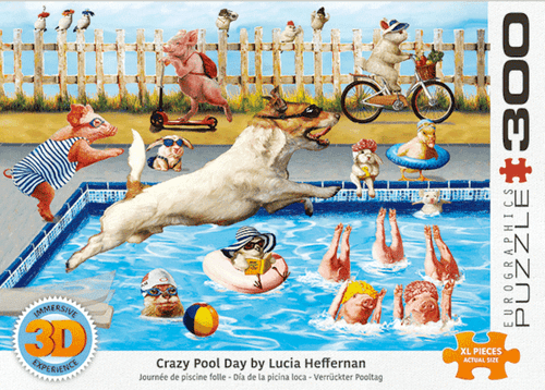 Crazy Pool Day by Lucia Hefferman 3D Lenticular