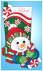 Design Works - Candy Cane Snowman Stocking