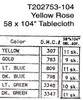 Design Works - Yellow Rose 58in x 104in Tablecloth