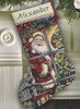 Gold Collection - Candy Cane Santa Stocking