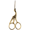 Singer - Forged Stork Embroidery Gold Plated Scissors 4.5" 