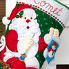 Plaid / Bucilla - Stitching Santa Christmas Stocking