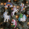 Plaid / Bucilla -  Santa's Unicorn Christmas Ornaments