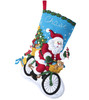 Plaid / Bucilla - Santa on the Go Christmas Stocking