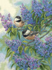 Gold Collection - Chickadees and Lilacs
