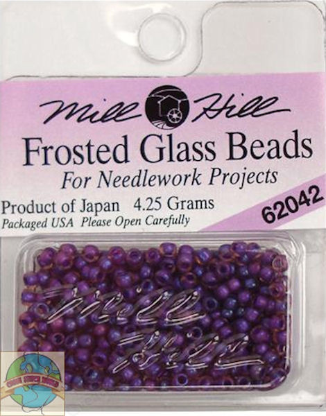 Mill Hill Frosted Glass Seed Bead 4.25g Royal Purple #62042