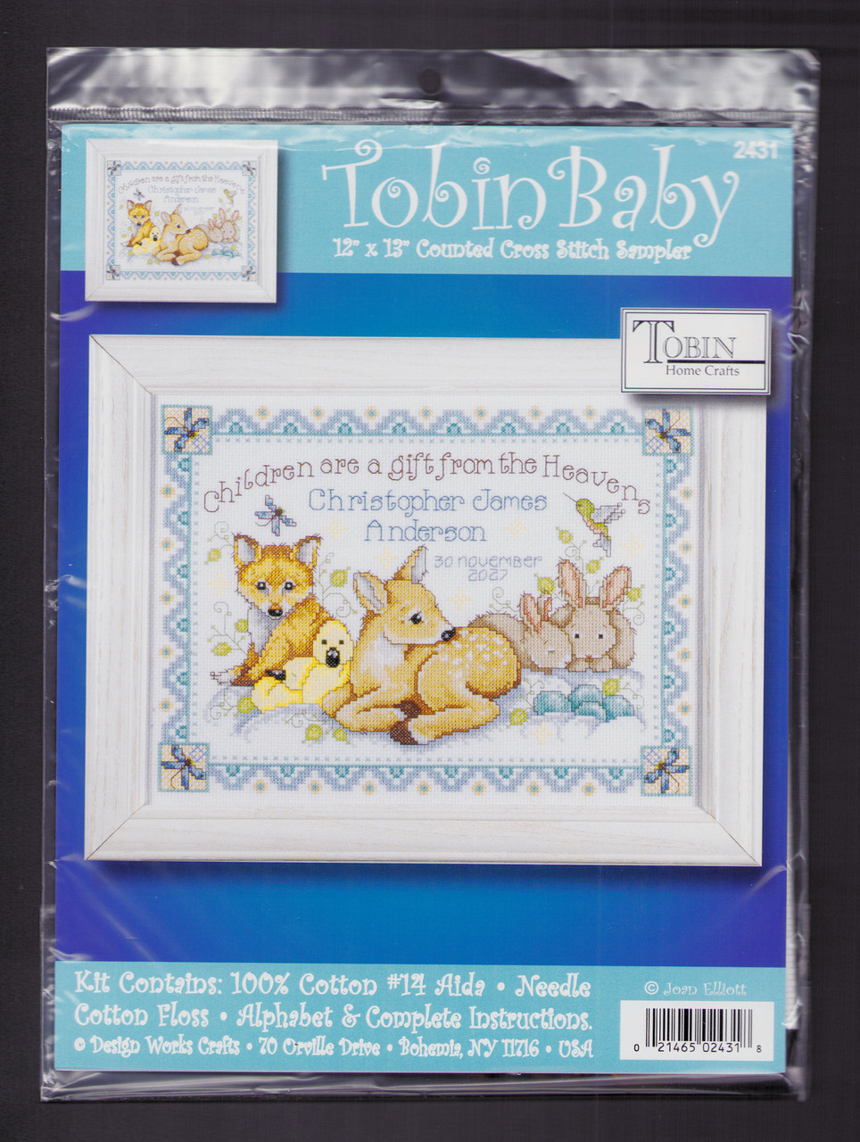 Design Works - Woodland Baby Sampler - CrossStitchWorld