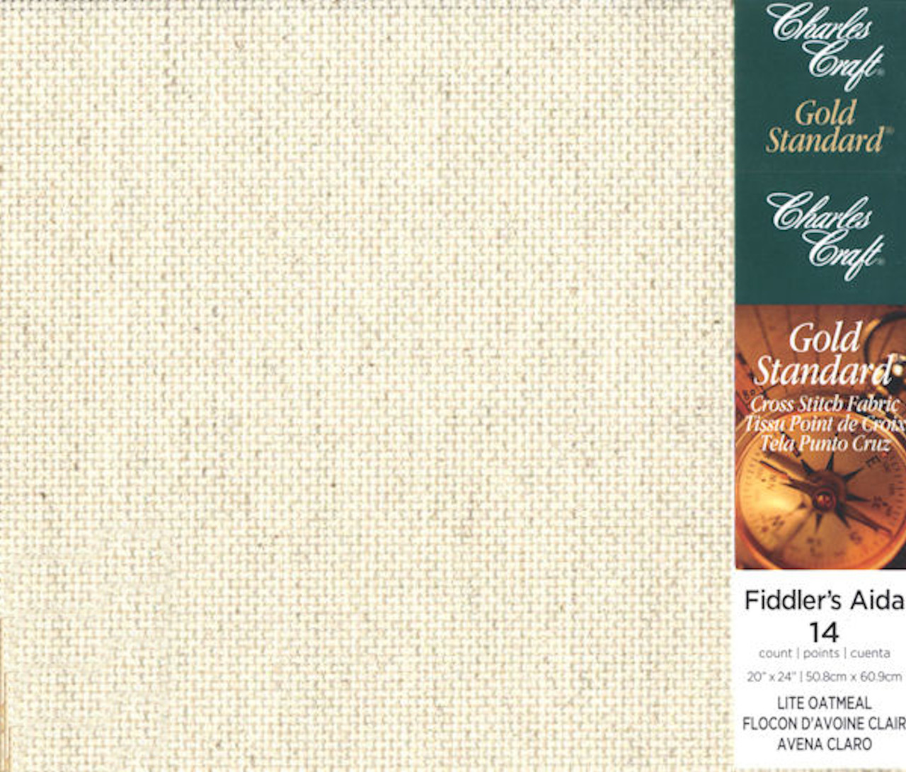 Charles Craft Gold Standard Fiddler's Cloth 14 Count 20x24 Light Oatmeal
