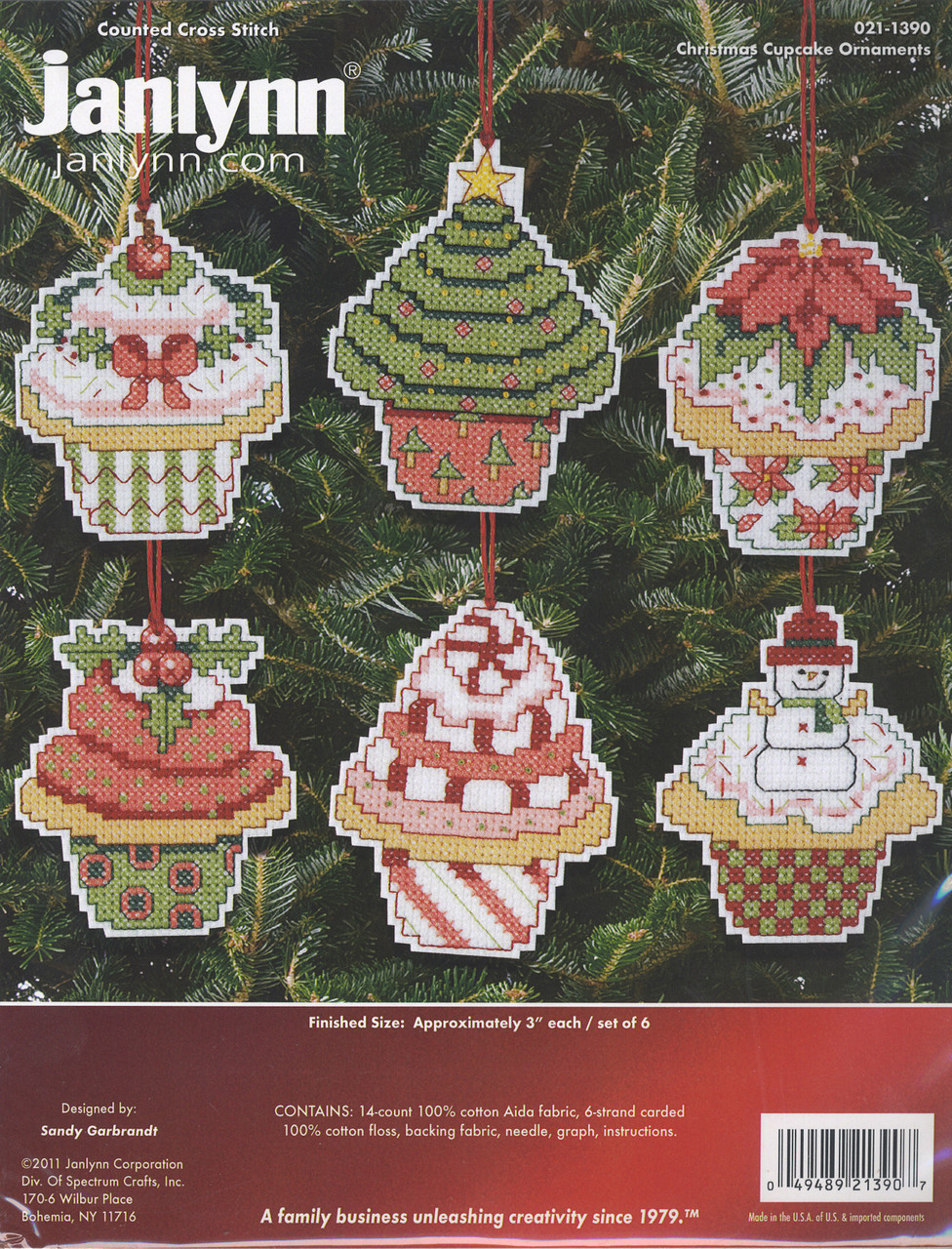 Janlynn - Christmas Cupcake Ornaments (6)