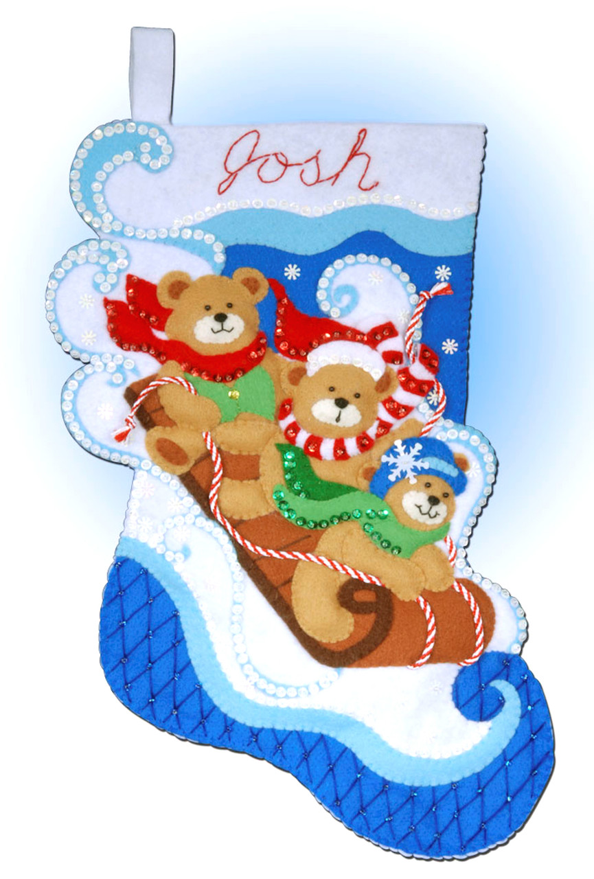 Design Works - Sledding Bears Stocking