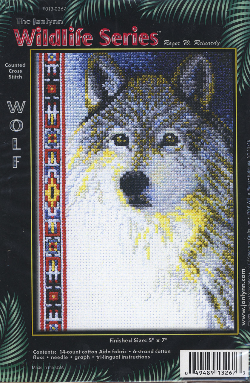 LONE WOLF 東洋エンタープライズ　27 Janlynn Wildlife Series - Wolf - CrossStitchWorld