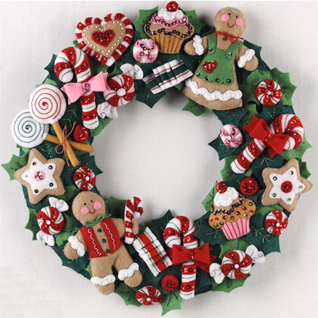 Plaid / Bucilla - Cookies and Candy Wreath