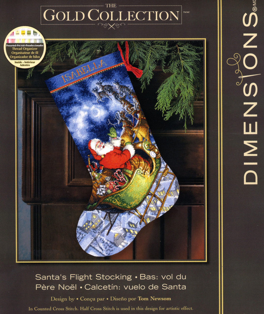 Gold Collection - Holiday Glow Stocking - CrossStitchWorld