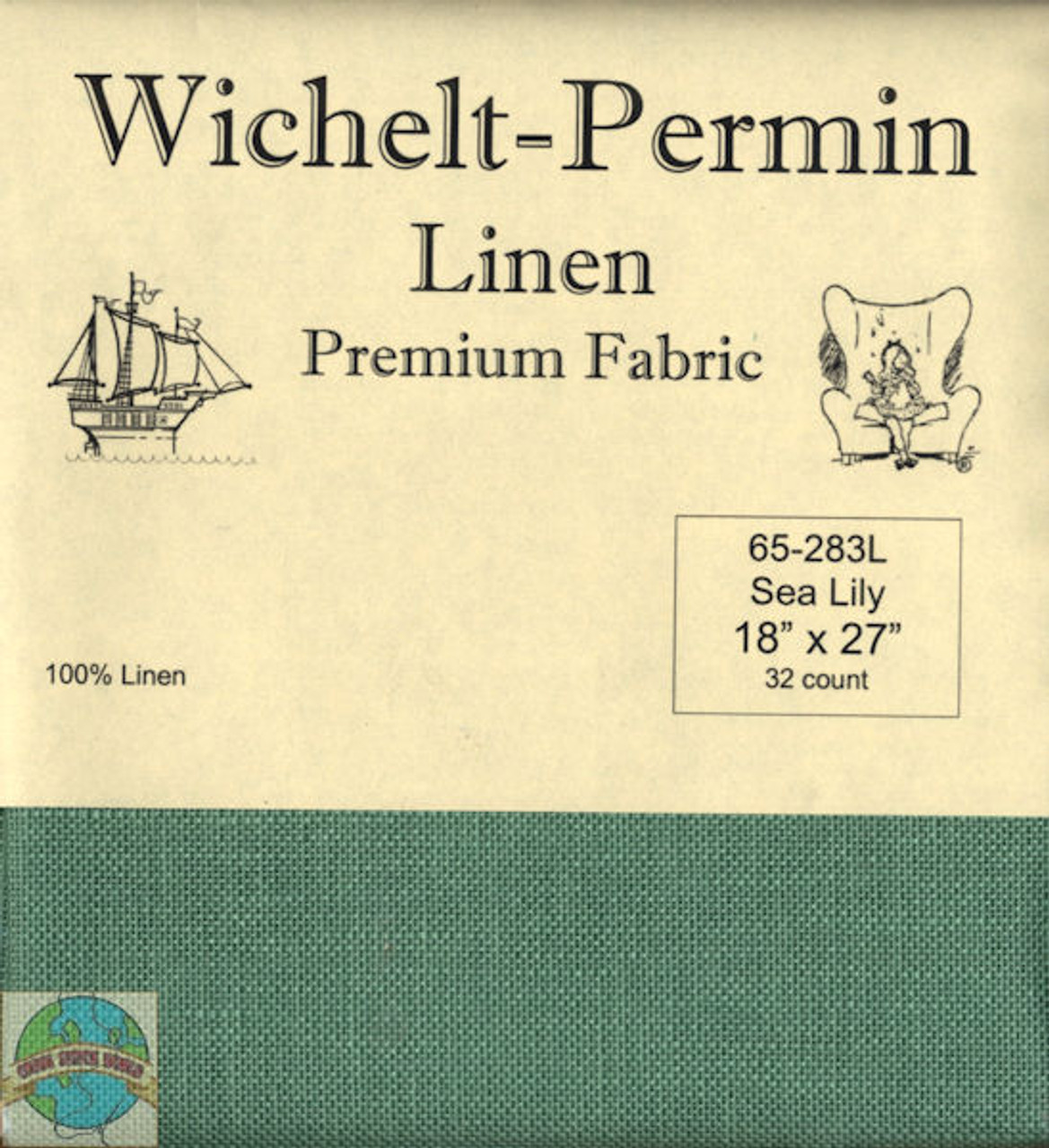 Wichelt - 32 Ct Sea Lily Linen 18 x 27 in