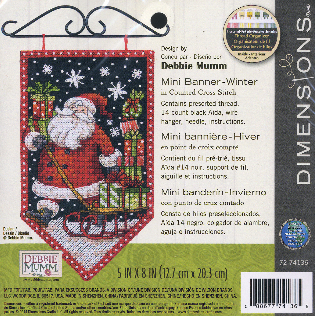 Dimensions Debbie Mumm Winter Mini Banner Crossstitchworld