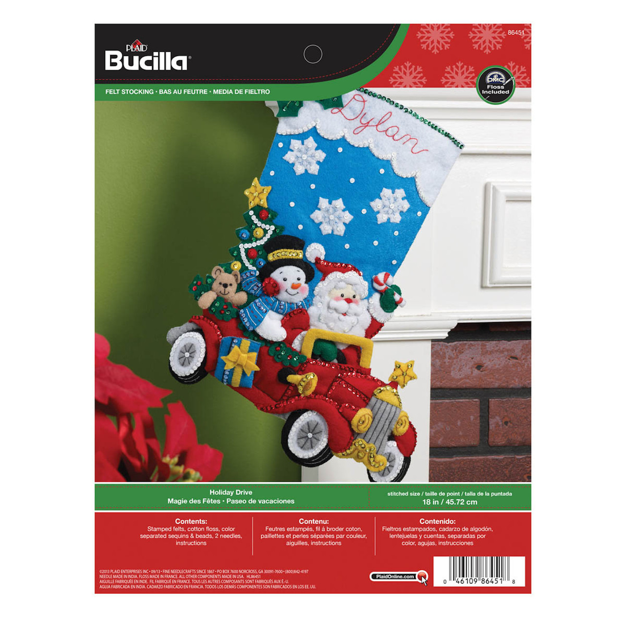 Plaid / Bucilla - Holiday Drive Stocking