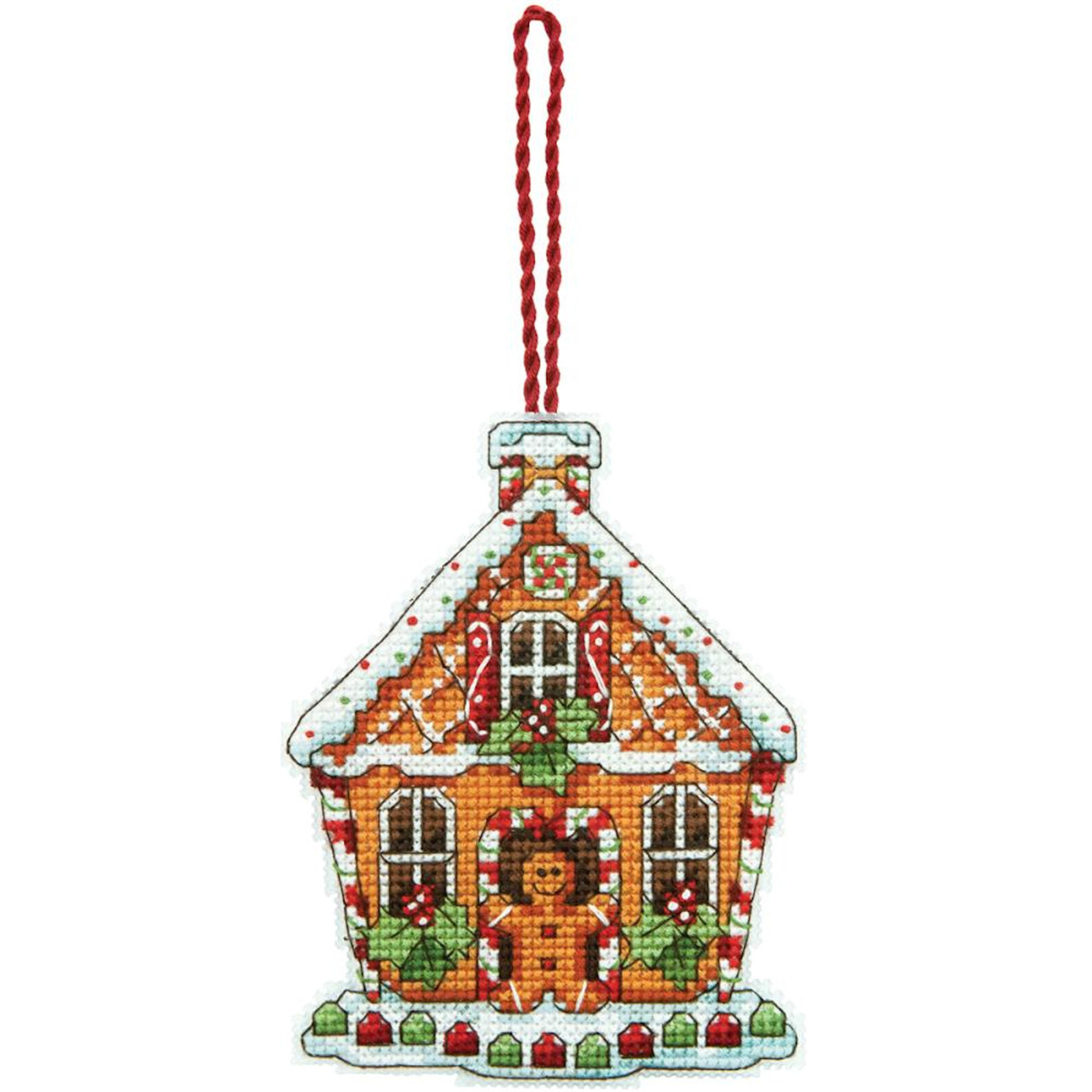 Gingerbread House Snow Globe Beaded Counted Cross Stitch Kit