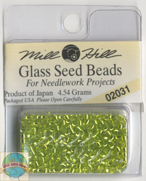 Mill Hill Glass Seed Beads 4.54g Citron #02031 - CrossStitchWorld
