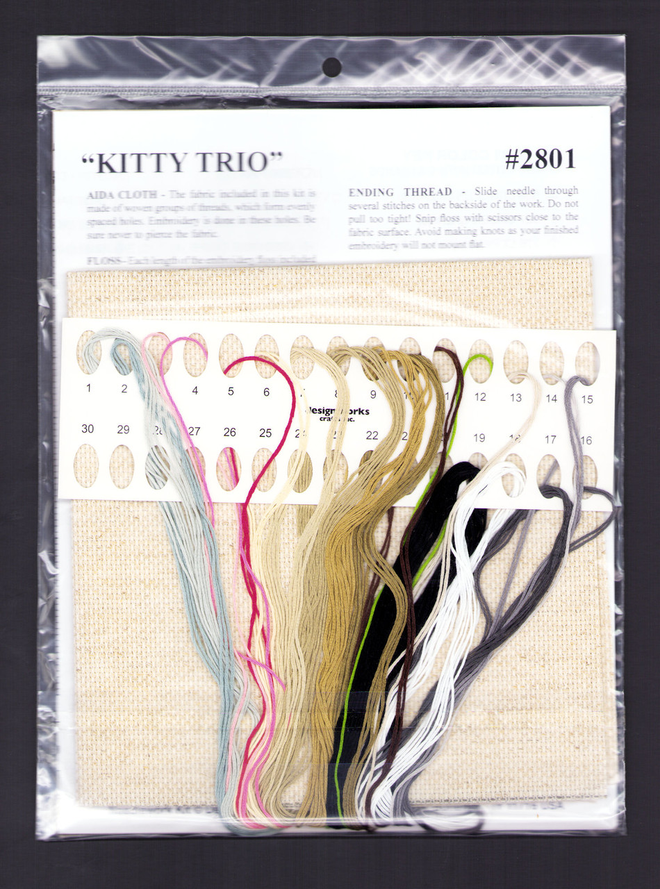 Design Works - Kitty Trio - CrossStitchWorld