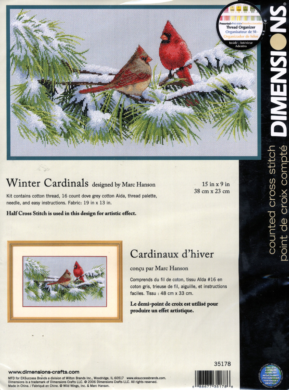 Dimensions Winter Cardinals Crossstitchworld