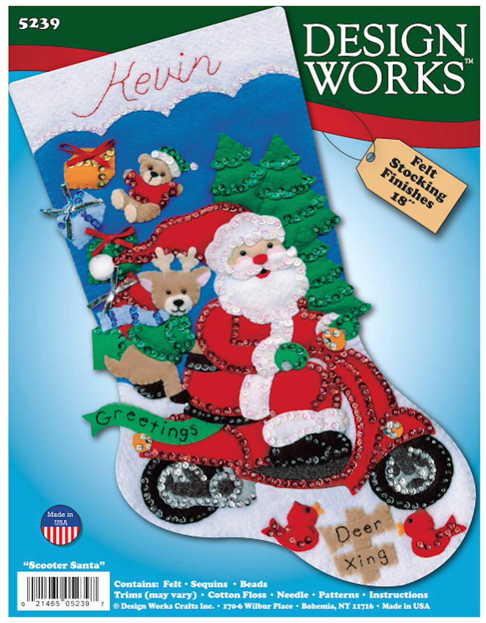 Design Works - Scooter Santa Stocking