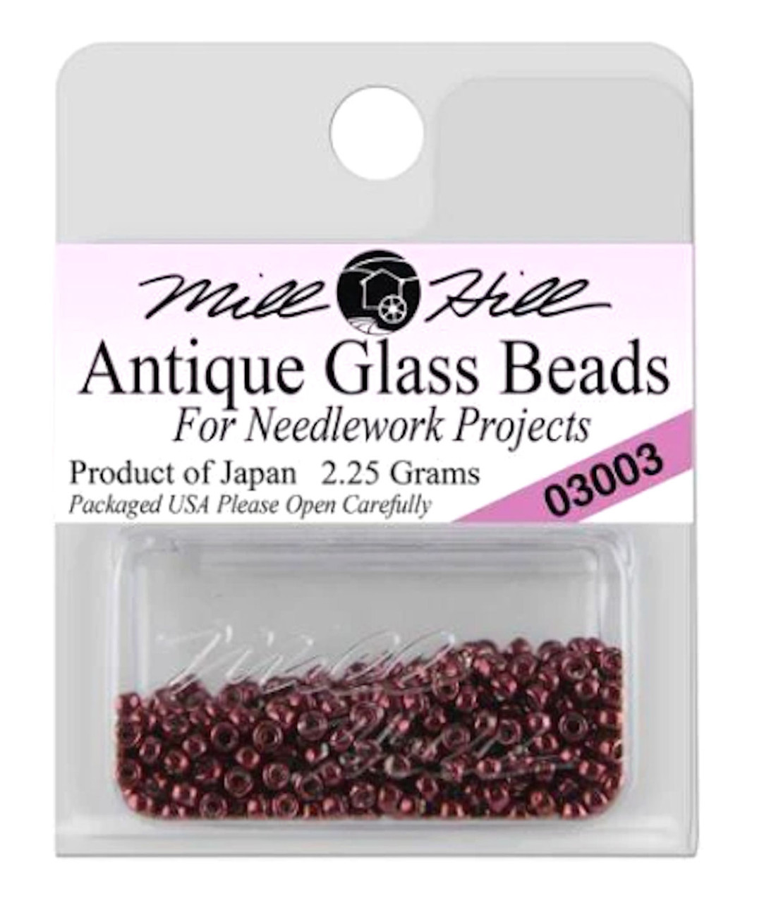 Mill Hill Antique Glass Beads 2.63g Antique Cranberry #03003