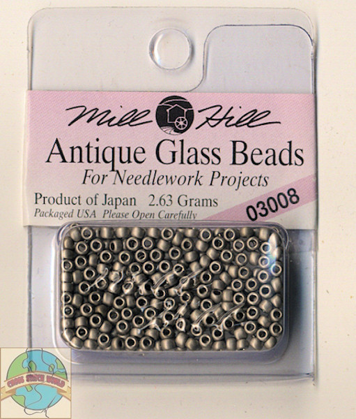 Mill Hill Antique Glass Beads 2.63g Pewter #03008