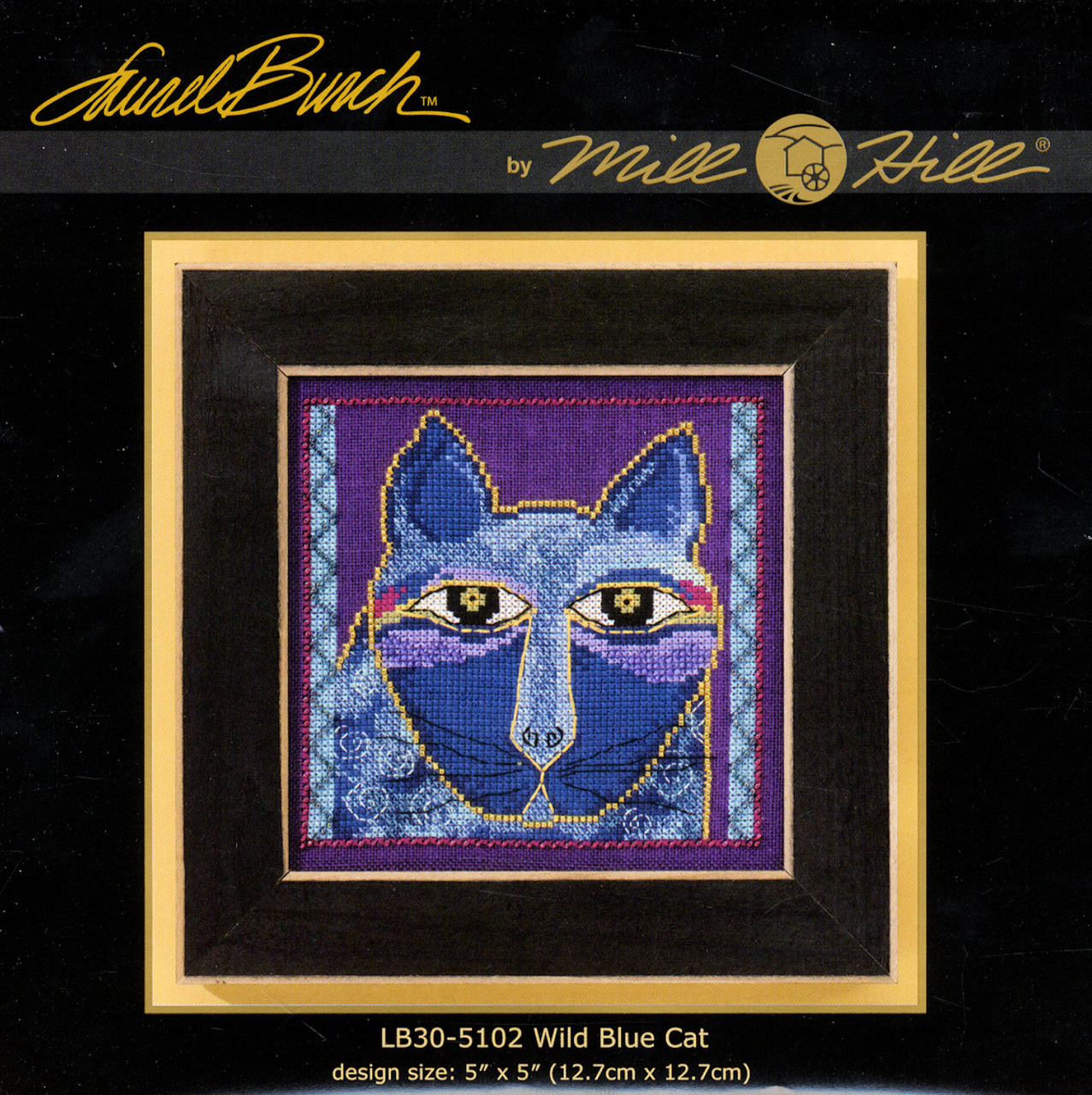 Mill Hill / Laurel Burch - Wild Blue Cat (LINEN) - CrossStitchWorld