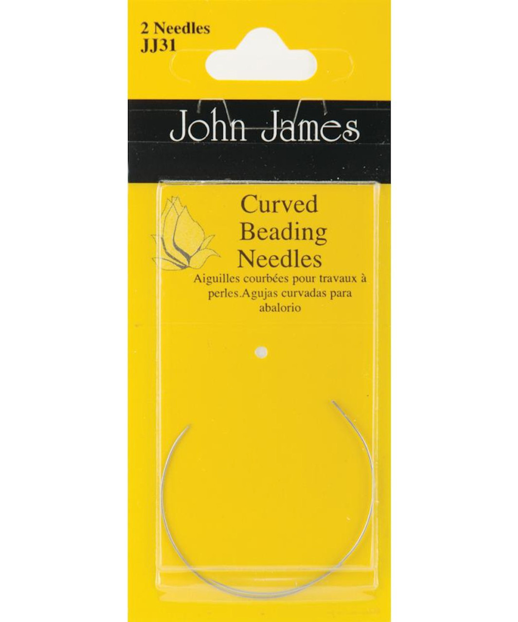 John James - Size 10 Curved Beading Needles (2) - CrossStitchWorld