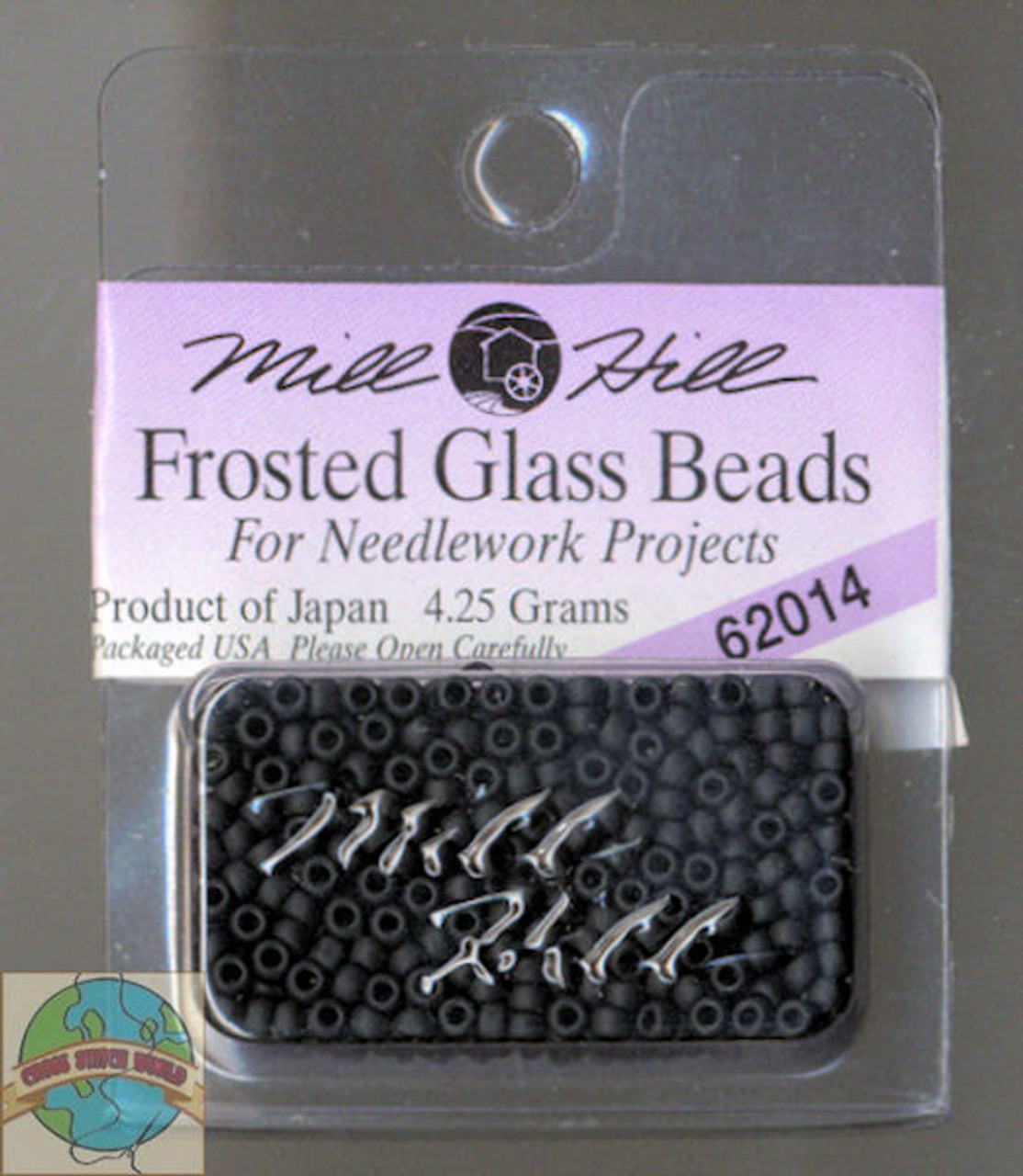 Mill Hill Frosted Glass Seed Beads 2.5mm 4.25g Black