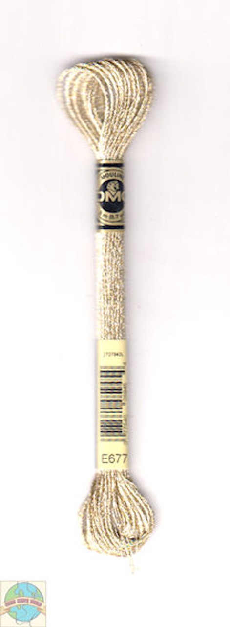 DMC Metallic Embroidery Floss 8M 317W-E677 Very Light Old Gold