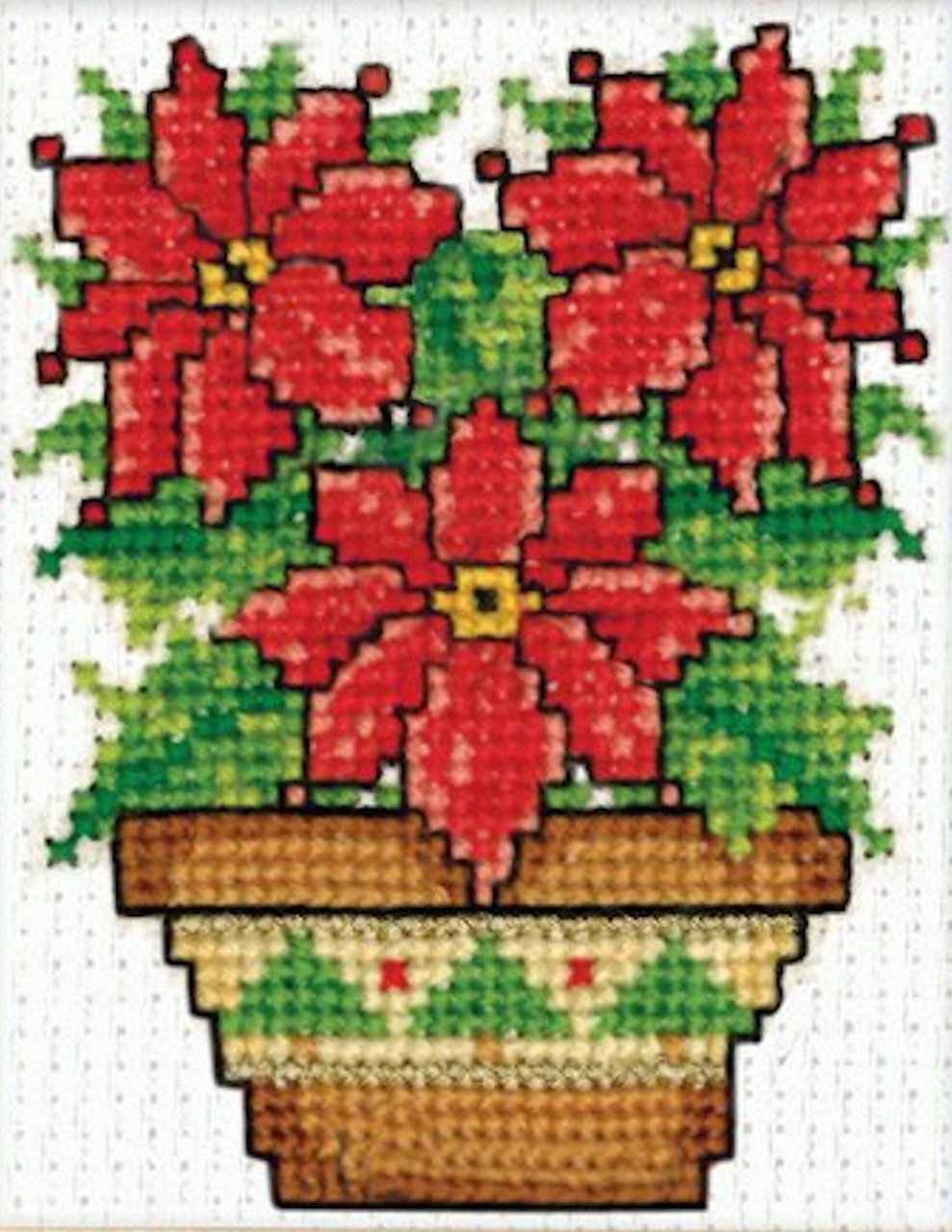 Poinsettia Counted Cross Stitch Kit RIOLIS