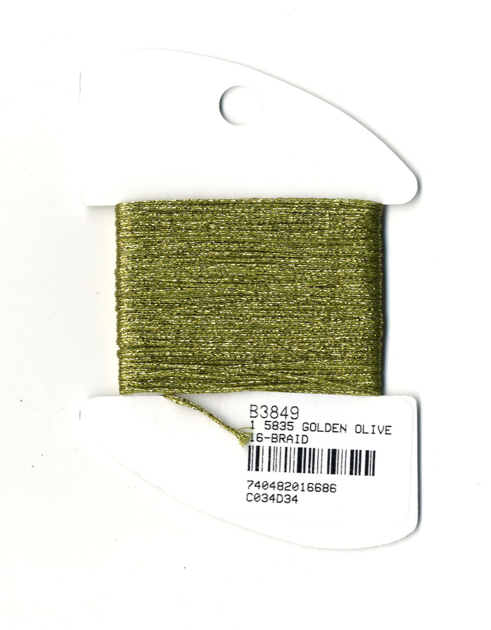 Kreinik Metallics - Medium #16 Golden Olive #5835 - CrossStitchWorld