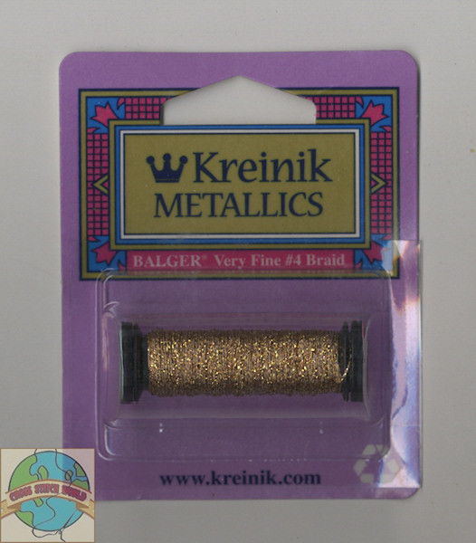 Kreinik Metallics - Very Fine #4 Antique Gold #221 - CrossStitchWorld