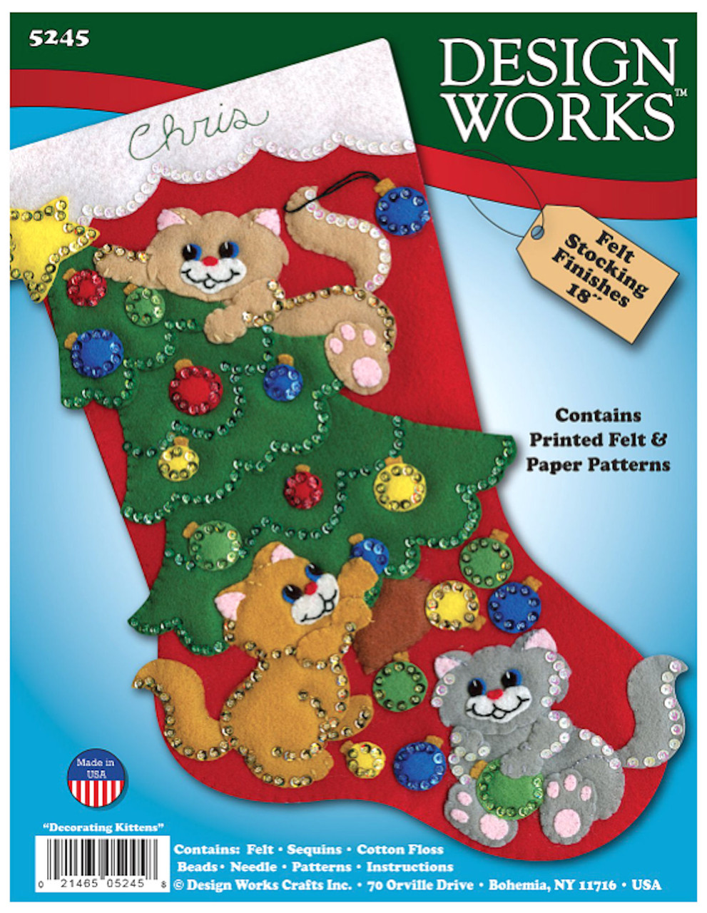 Design Works - Decorating Kittens Stocking