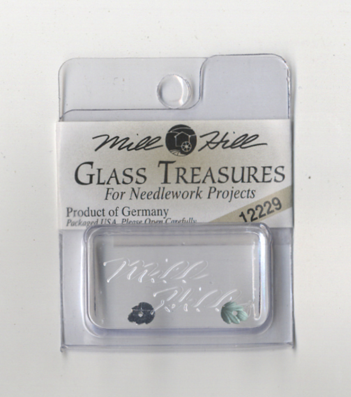 Mill Hill Glass Treasures - Petite Leaves Matte Tourmaline #12229