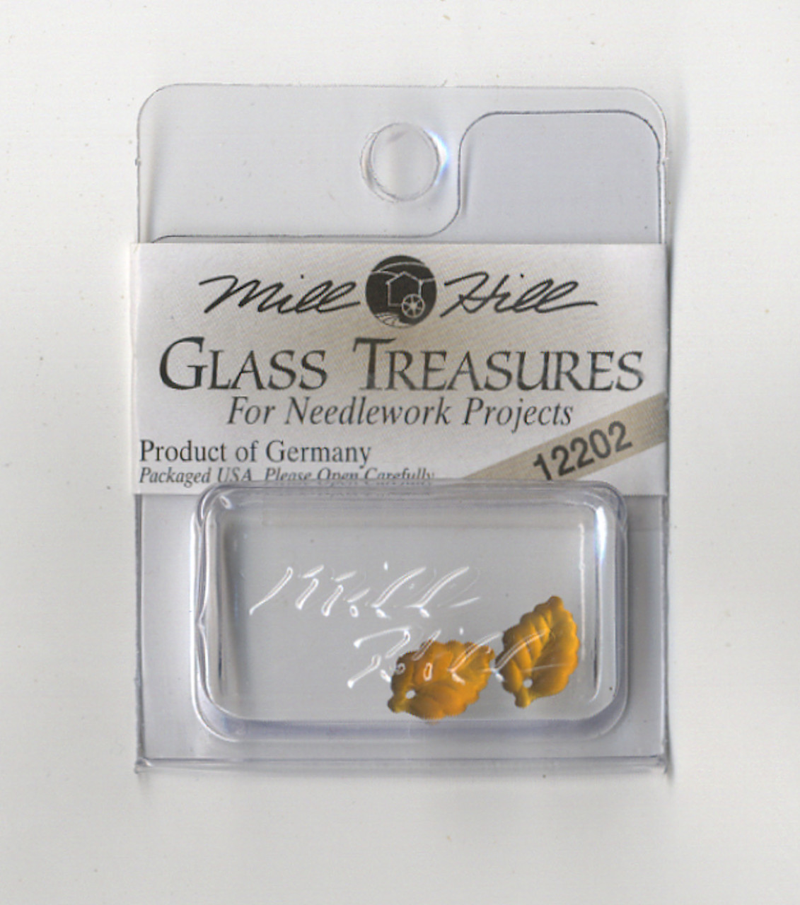 Mill Hill Glass Treasures - Medium Leaf Matte Autumn Topaz #12202
